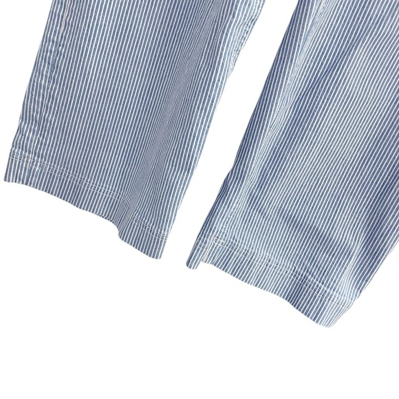 Boden Women's Blue Pinstripe Cropped Jeans Size 8 Long - Picture 5 of 7